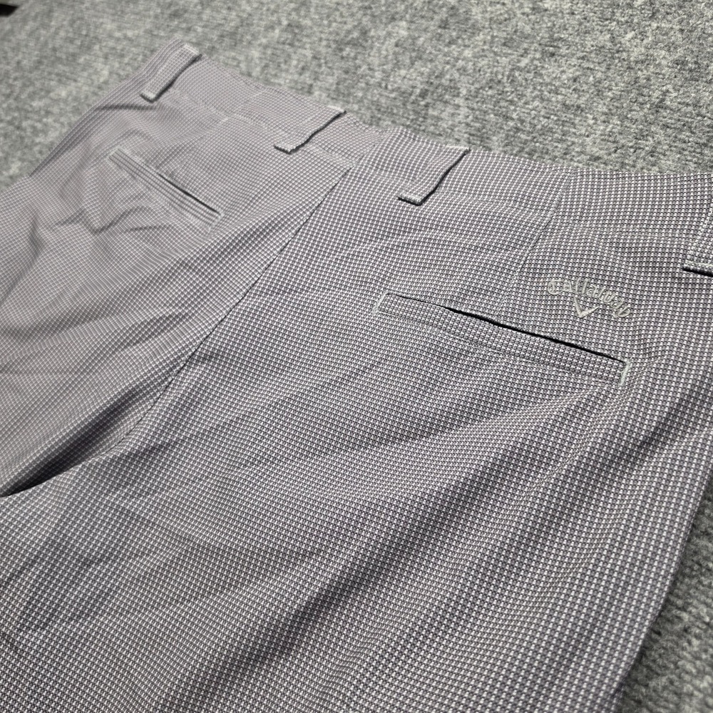 Callaway Performance Golf Shorts Mens 38 Grey Micro Check Grid Stretch Flat Fron